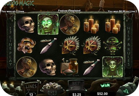 The Voodoo Magic Game Screen